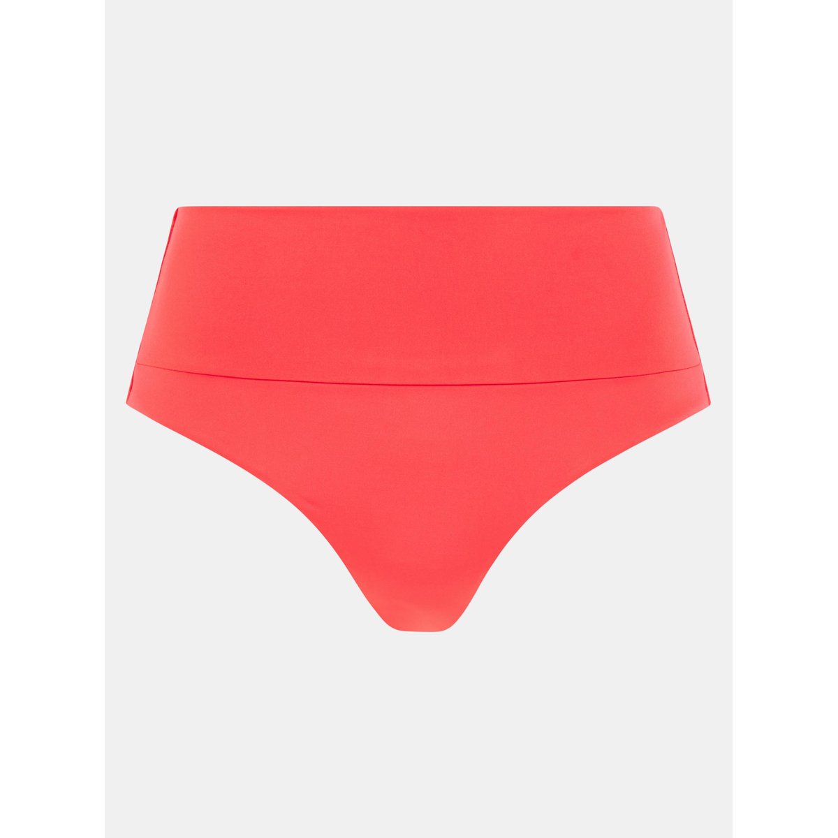 Bas de maillot de bain ajustable culotte taille haute ICON corail vif, CHANTELLE