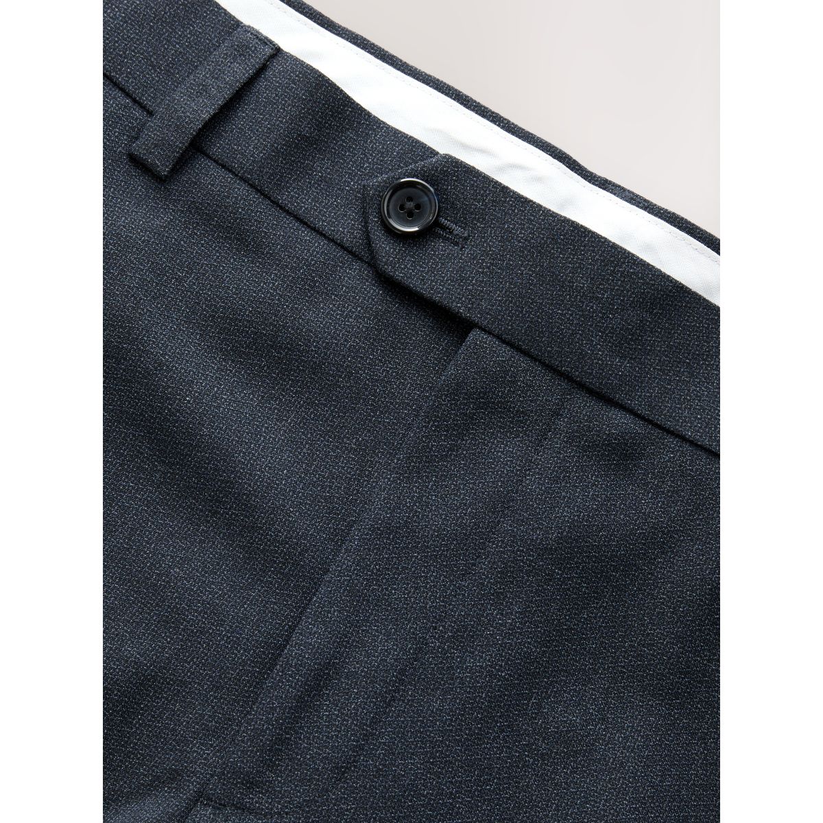 Pantalon habillé à taille élastique côté bleu marine, NEXT
