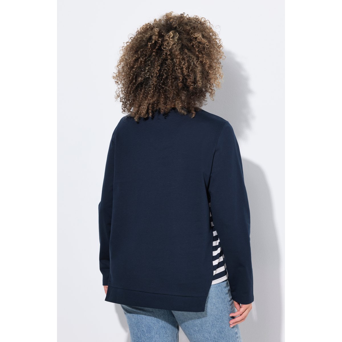 Sweat-shirt coupe évasée marine, ULLA POPKEN