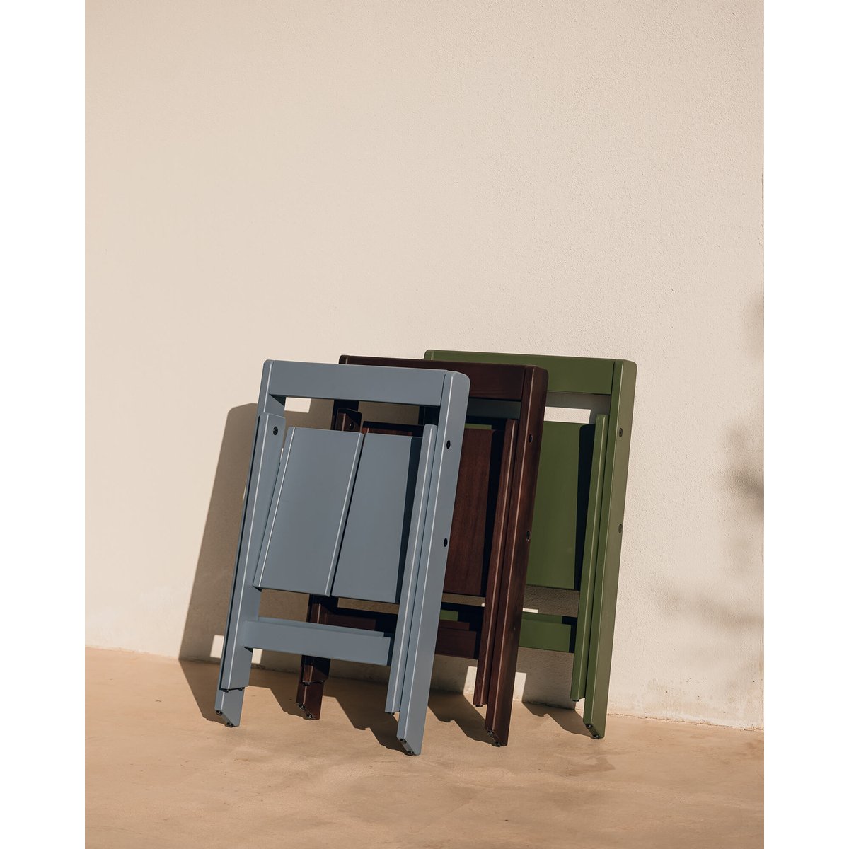 noo.ma Chaise pliante Navo bleu givré, NOO.MA