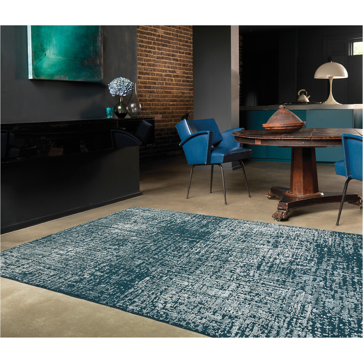 Premium Contemporary Tonal Rug teal, ÉDITÉ