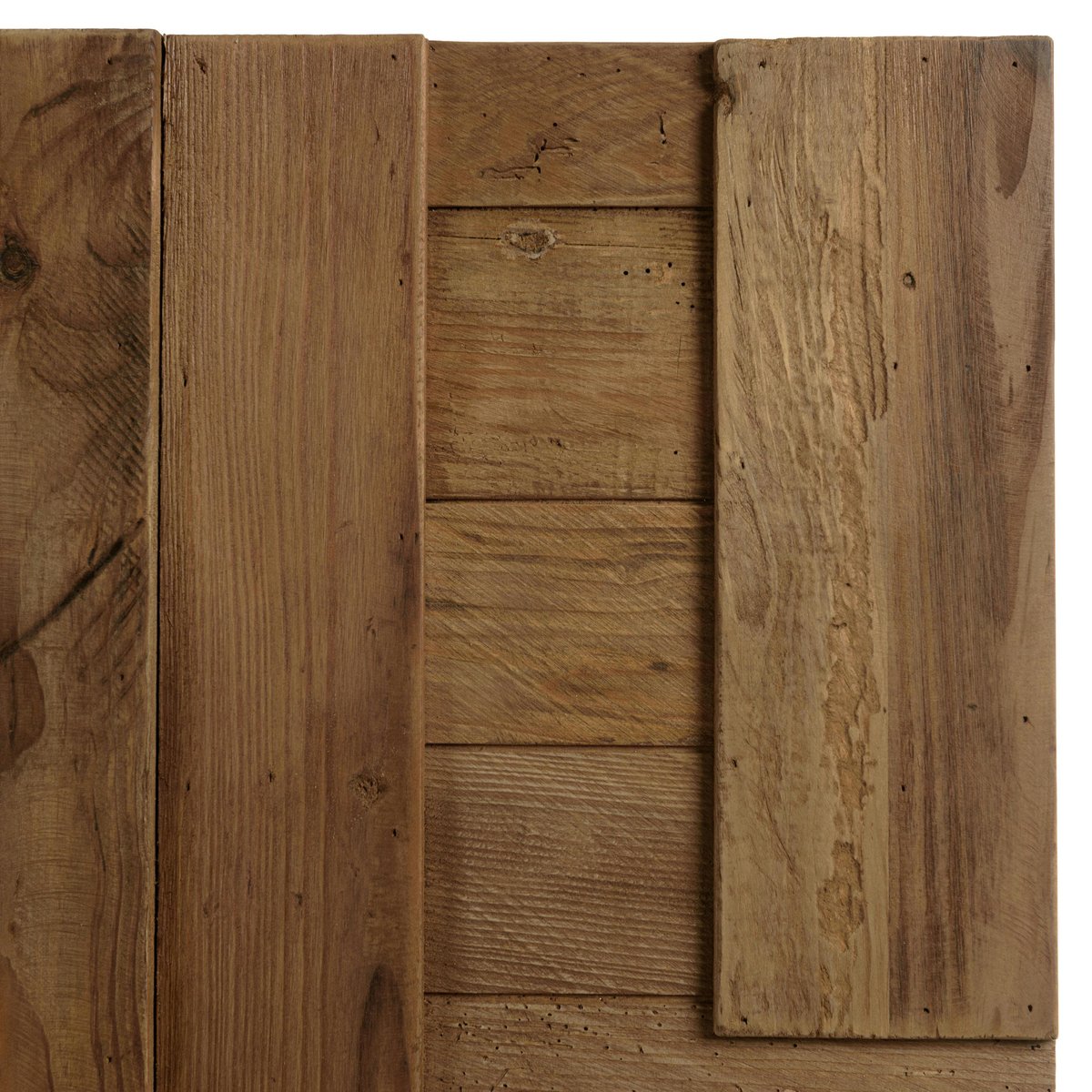 Décoration murale pin recyclé formes variées DENVER bois naturel, PIER IMPORT