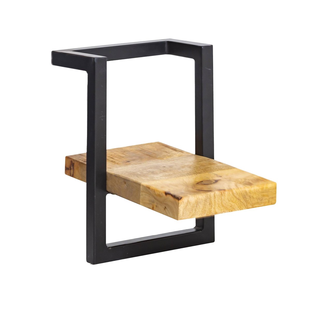 Etagère murale en bois de manguier petit modèle JOIE noir, MADE IN MEUBLES