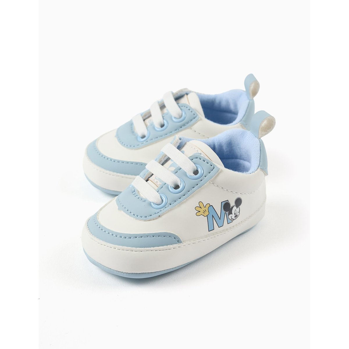 Baskets pré-marche avec imprimé Mickey bleu clair, ZIPPY
