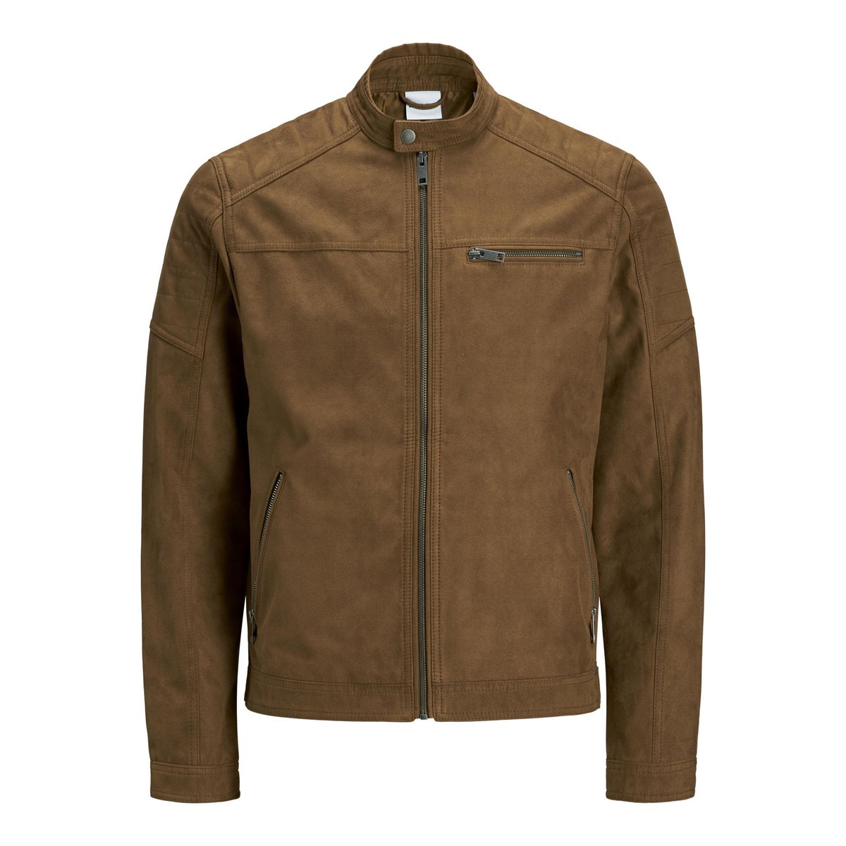 Blouson biker Jcorocky cognac, JACK & JONES