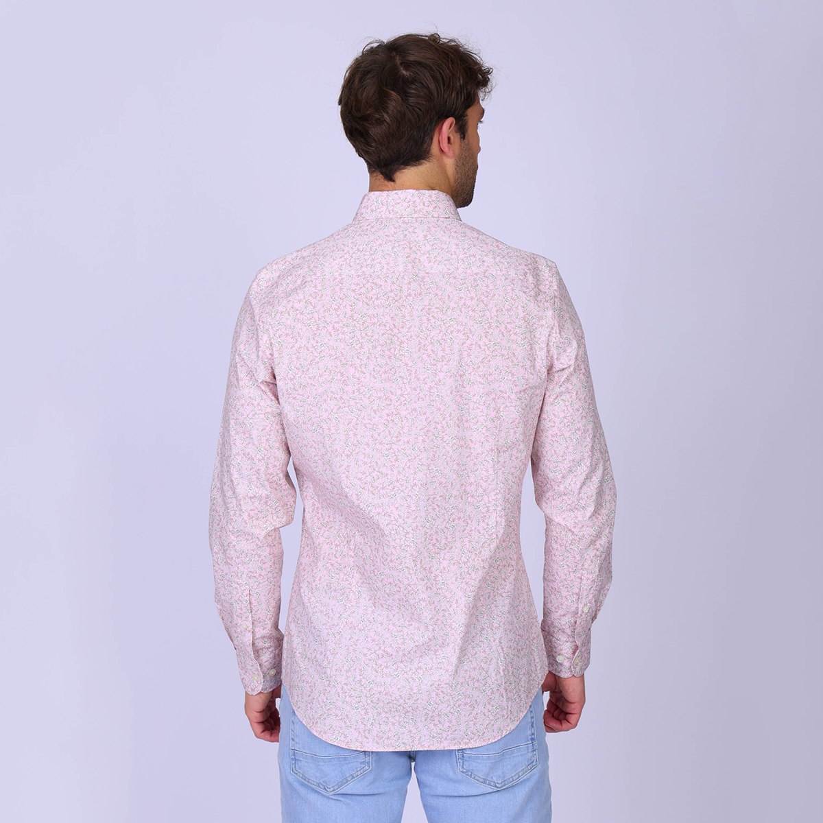 Chemise cintrée rose clair, MISE AU GREEN