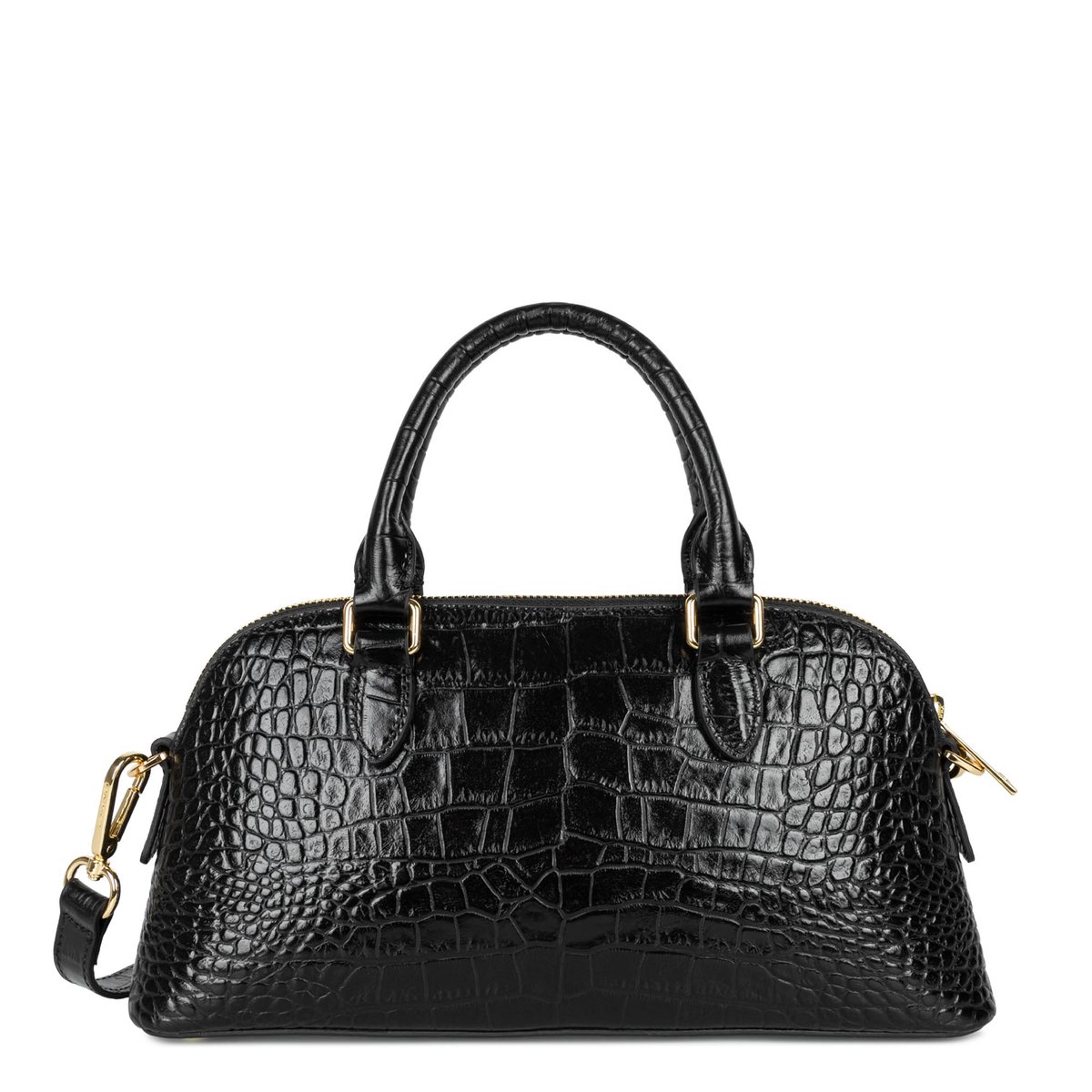 Grand sac demi lune EXO noir, LANCASTER