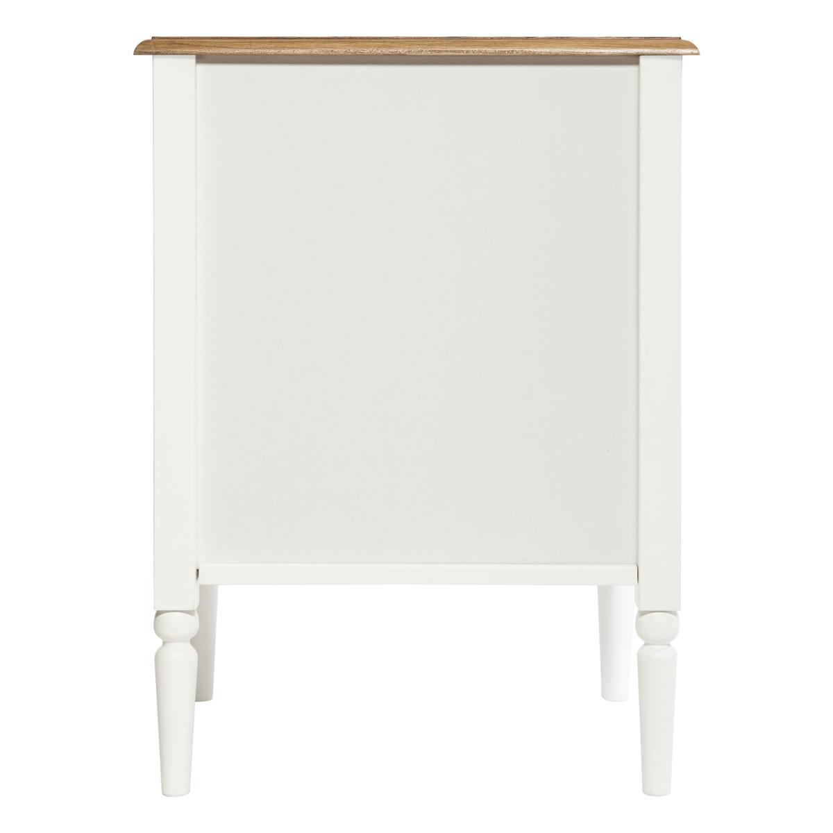 Table de chevet 1 tiroir SOLEN blanc, ATMOSPHERA