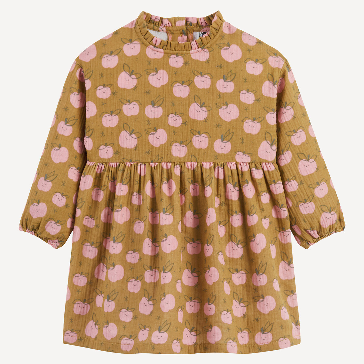 Dress, Jacket and Tights Outfit khaki+khaki print, LA REDOUTE COLLECTIONS