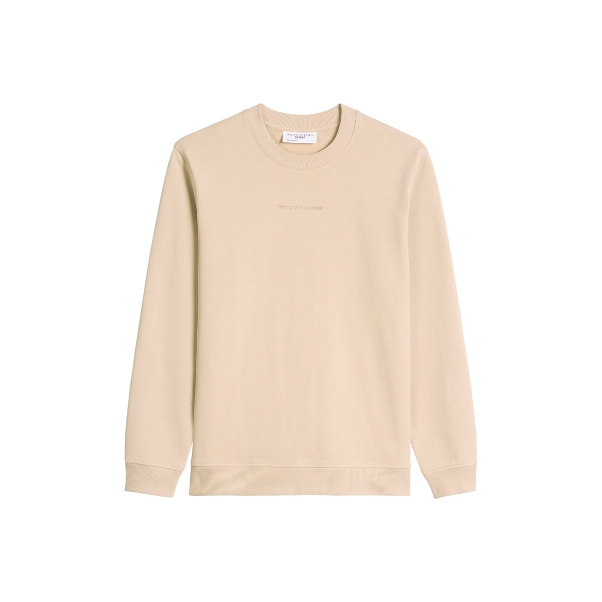 Sweat-shirt DfC régulier en sweat doux en coton bio beige, MARC O’POLO DENIM