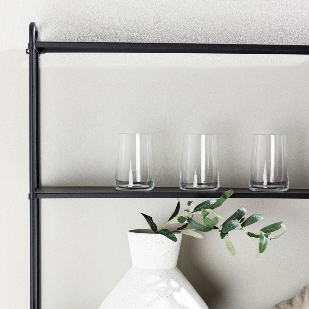 Étagère murale en métal L122cm- LYON noir, VENTURE HOME