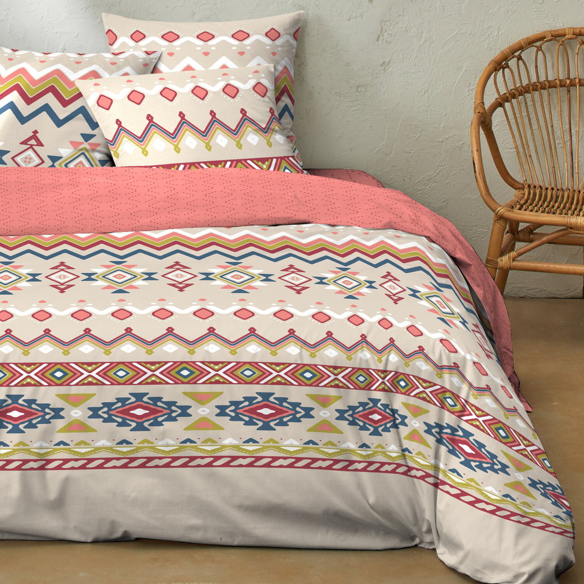 housse de couette avec taie(s) en coton, Amarok taupe, C DESIGN HOME TEXTILE