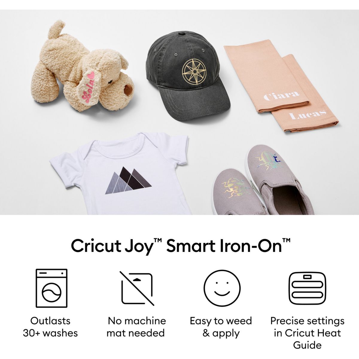 Accessoire Smart Iron-On de Cricut Joy Noir couleur unique, CRICUT
