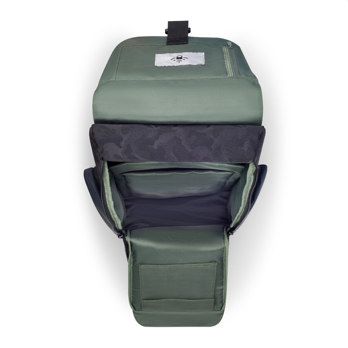 Mochila Securflap para portátil 15", DELSEY camuflagem preto, DELSEY PARIS