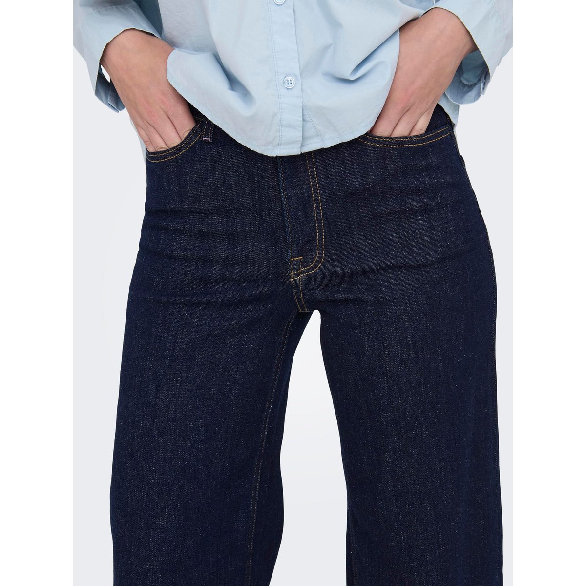 Jean À Jambe Large dark blue denim 1, JDY