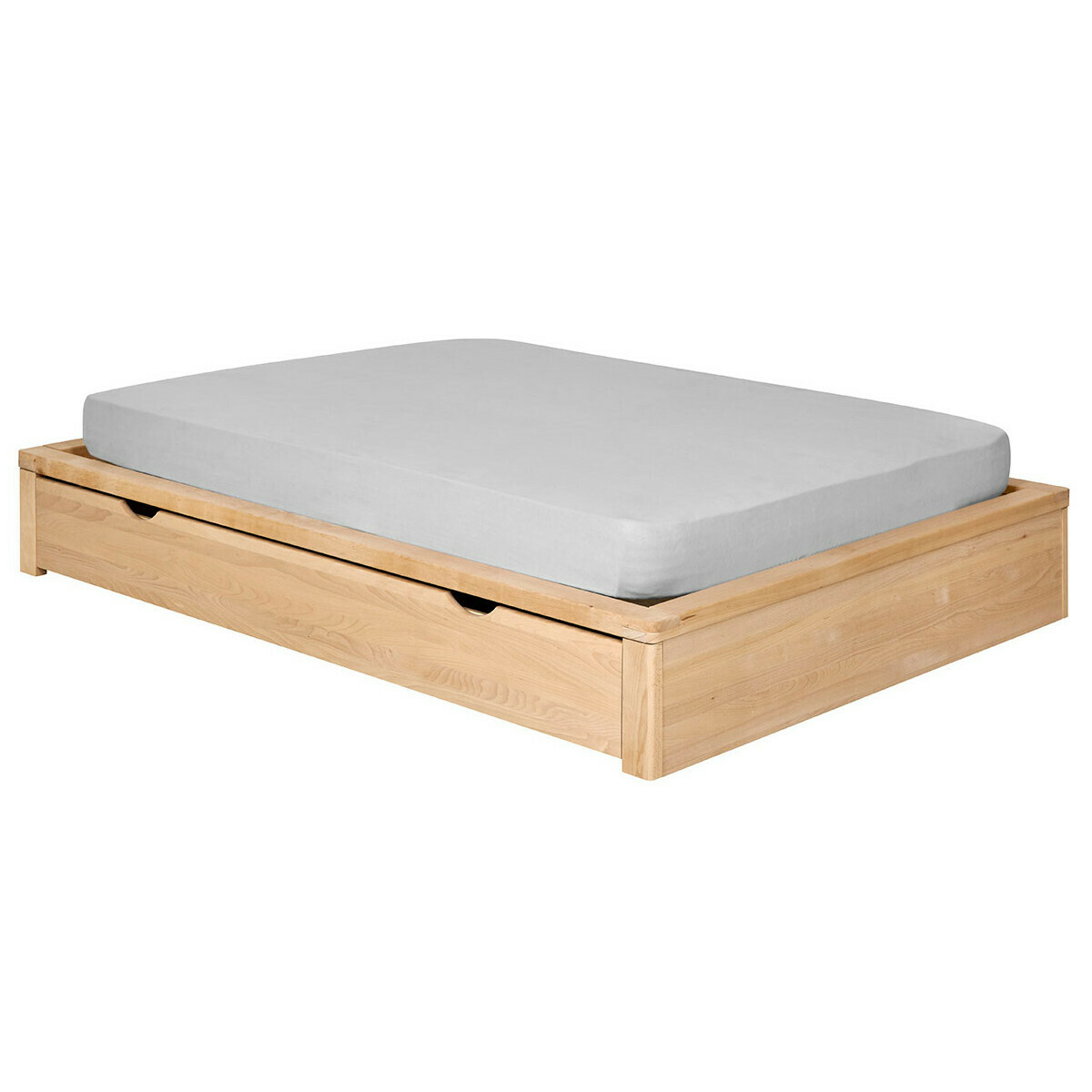 Pack lit avec tiroir et matelas Bois massif  GASTON hêtre, AKITEN RETAIL