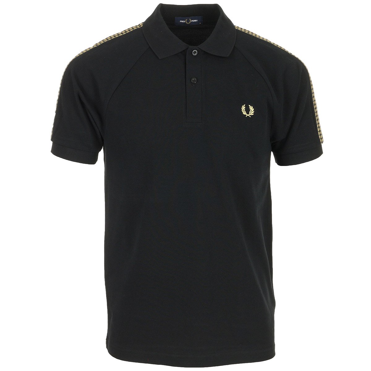 CROSS TAPE POLO SHIRT black, FRED PERRY