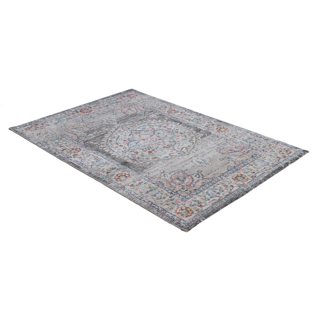 Tapis de salon style orient tissé plat GAMIO gris, NOVATREND