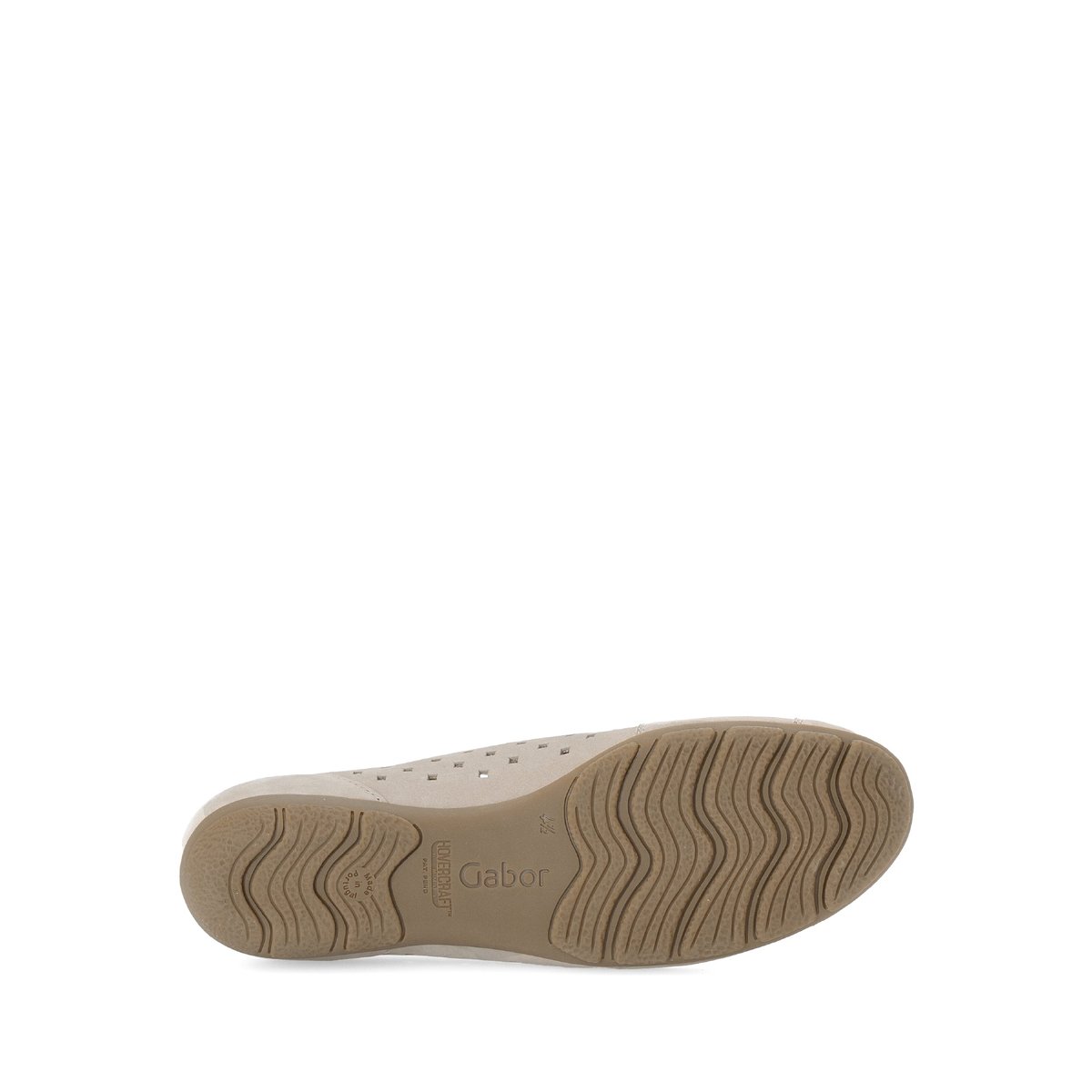 Ballerines en  à talon décroché effet galvanisé beige, GABOR