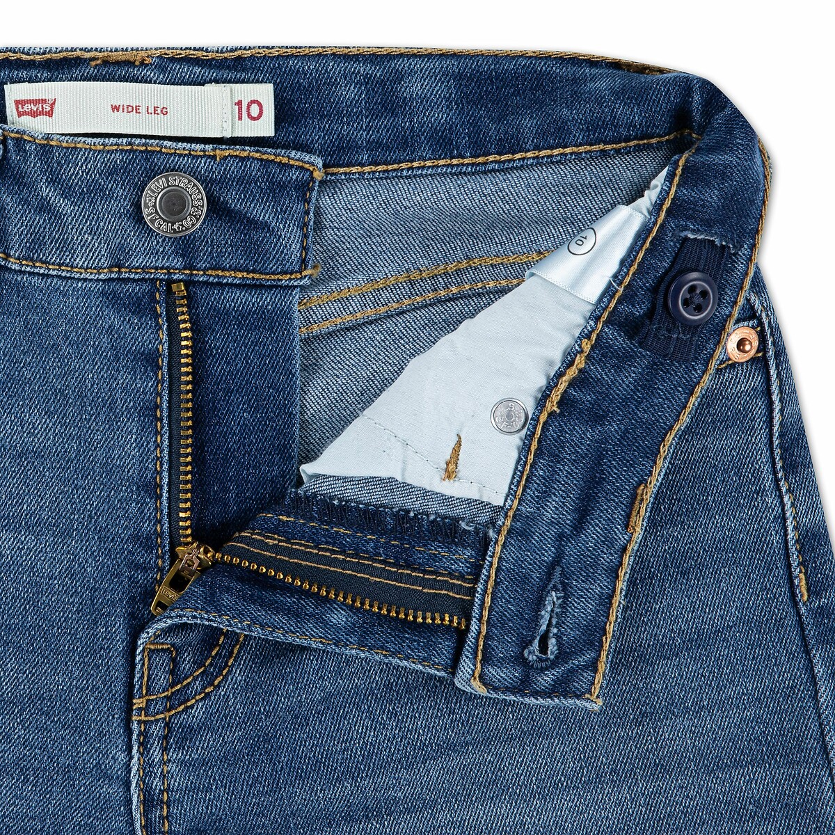 Jeans wide leg azul escuro, LEVI'S KIDS