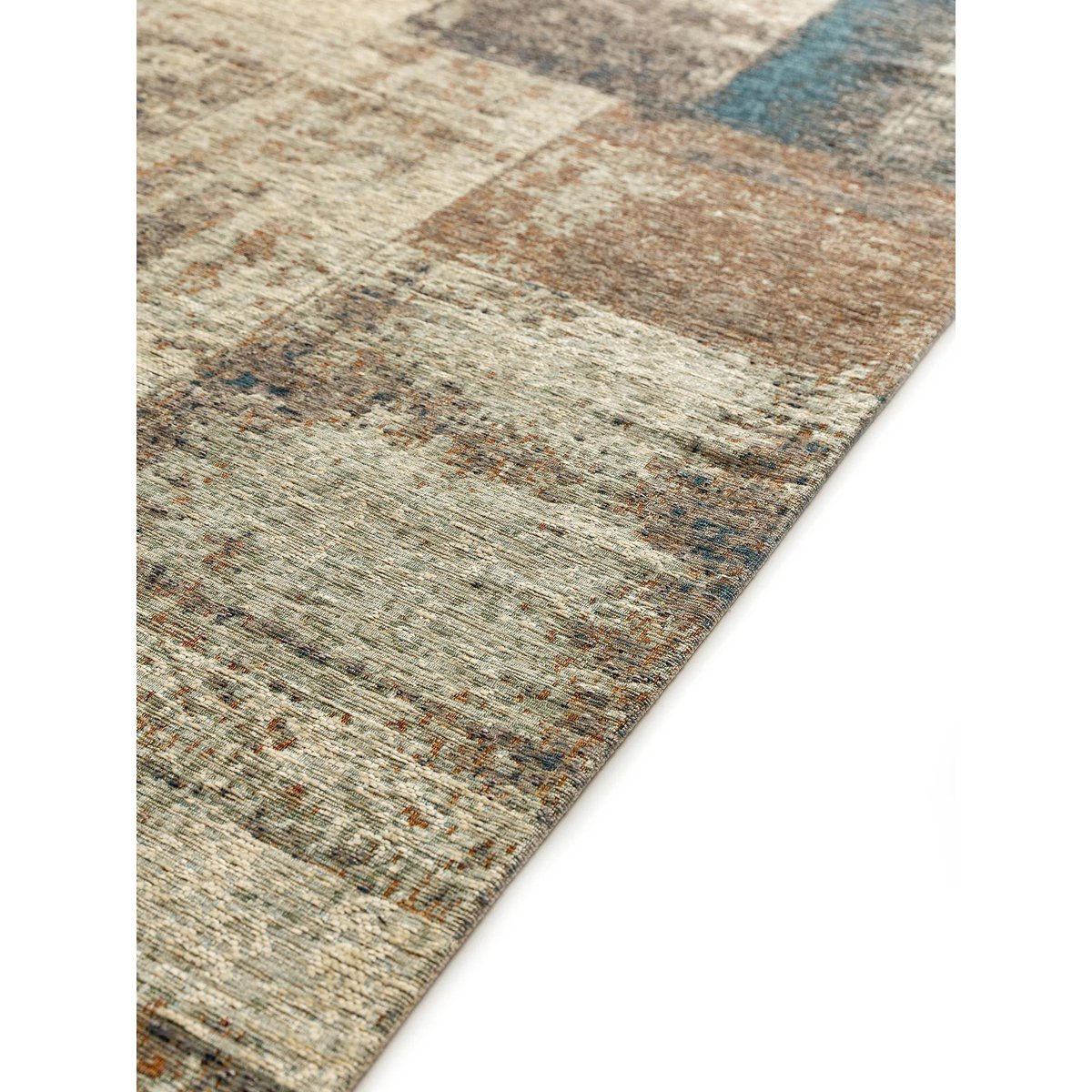 Tapis tissé plat FRENCIE beige/bleu, BENUTA