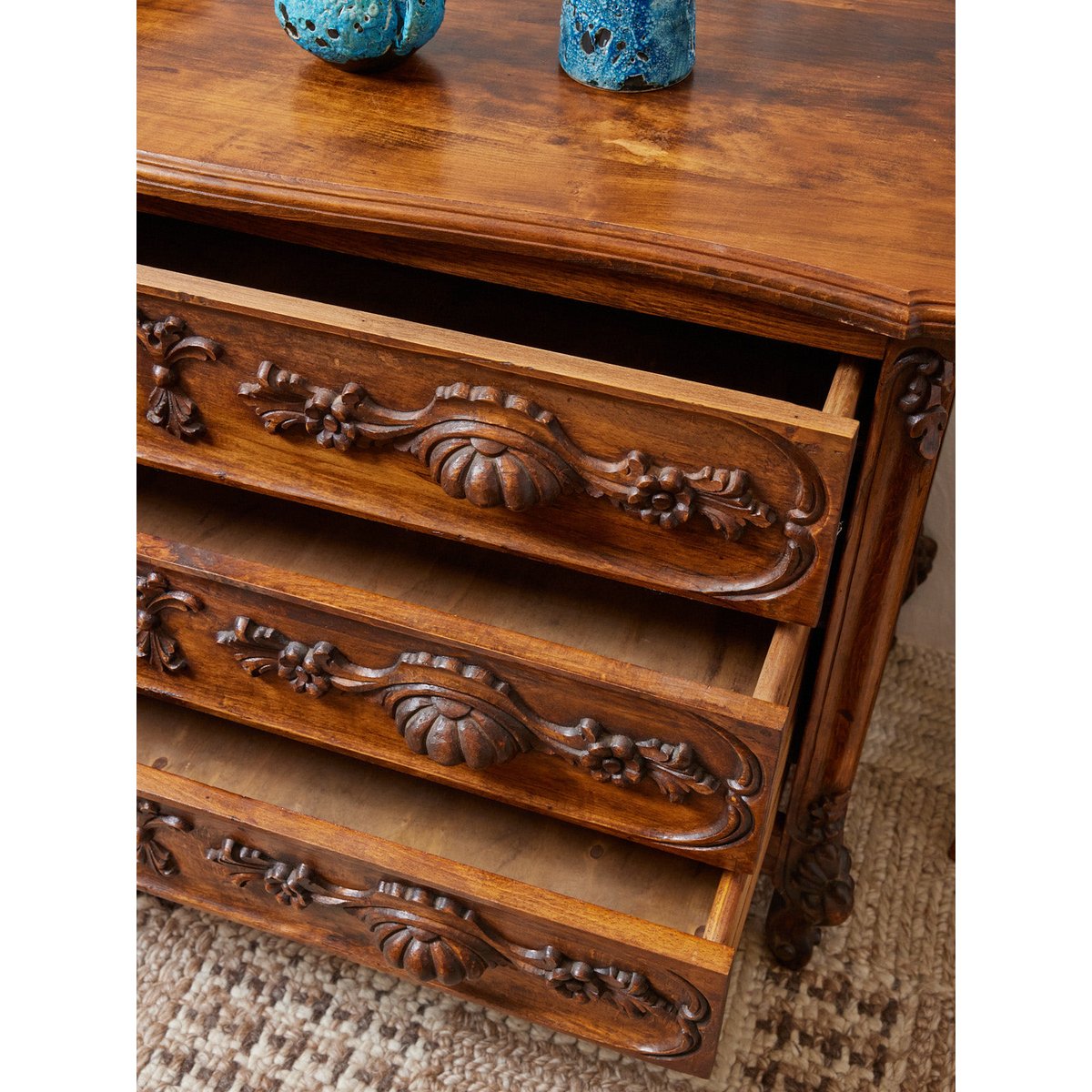 Commode provençale en bois Garance N°597 - Bon état bois foncé, DEBONGOUT