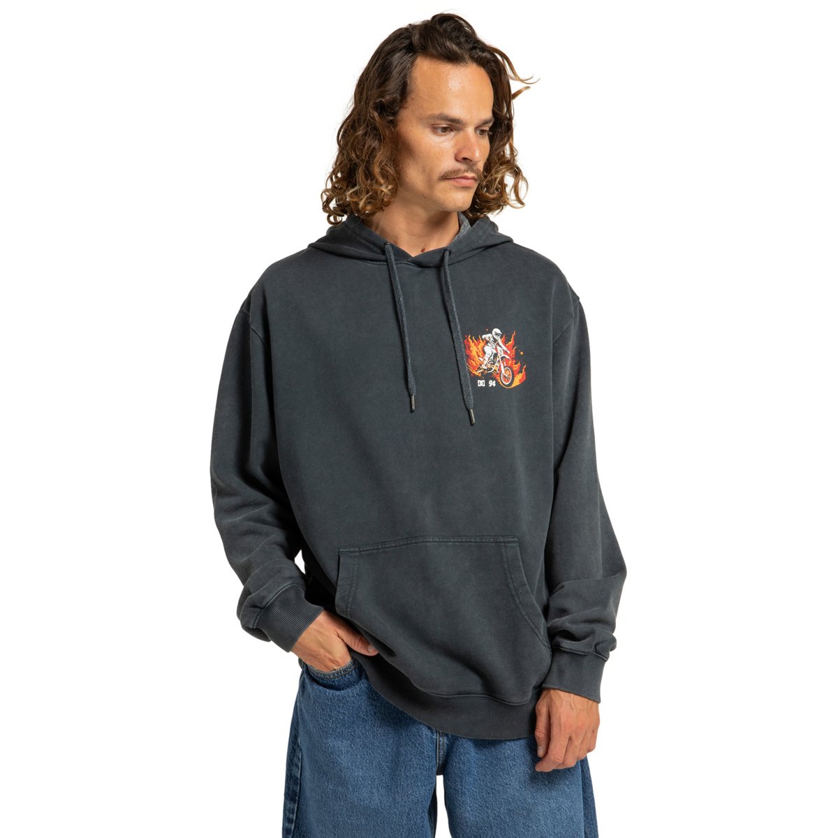 Sweat à capuche LEADING THE PACK. multi black acid, DC SHOES