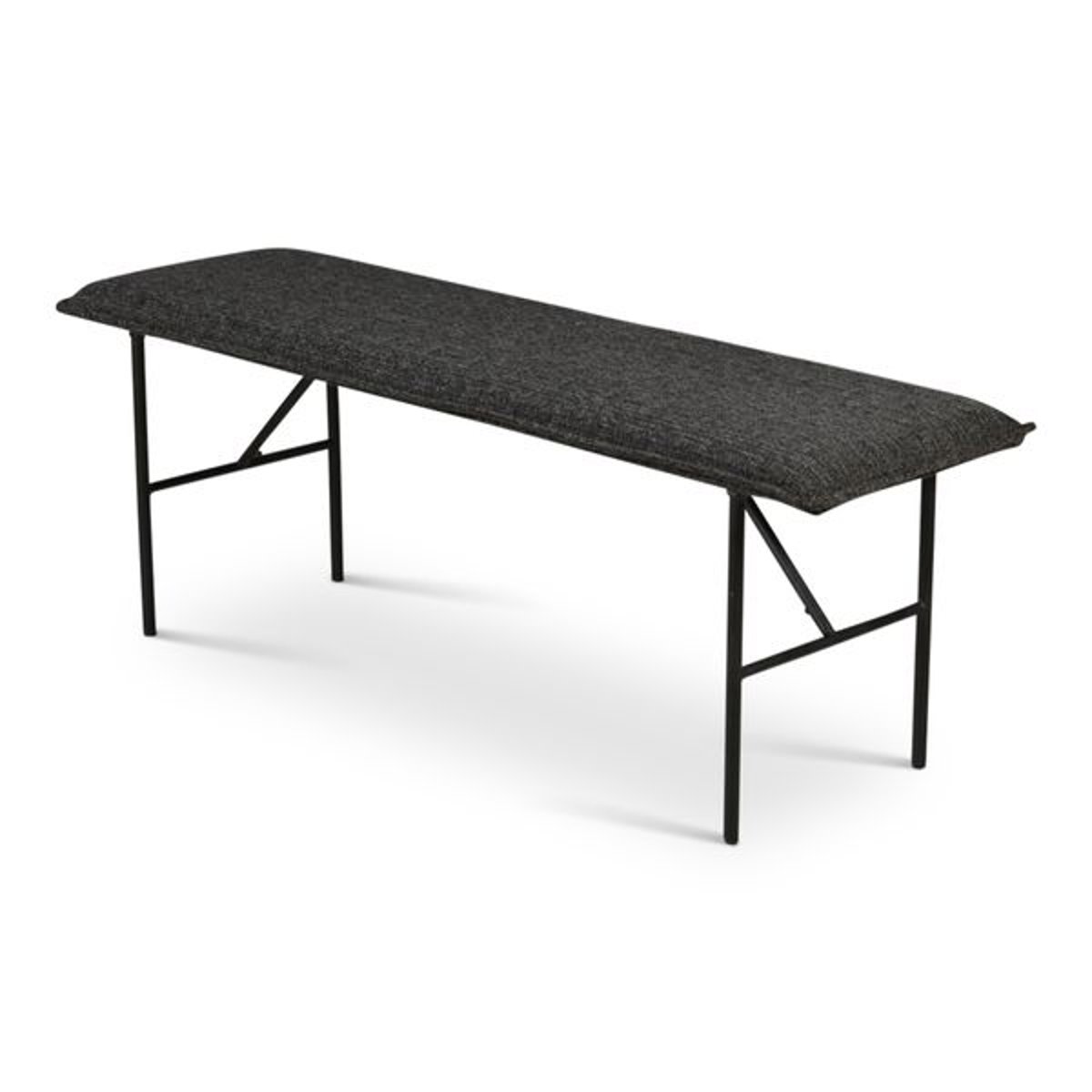 Banc velours noir gris foncé, ZAGO