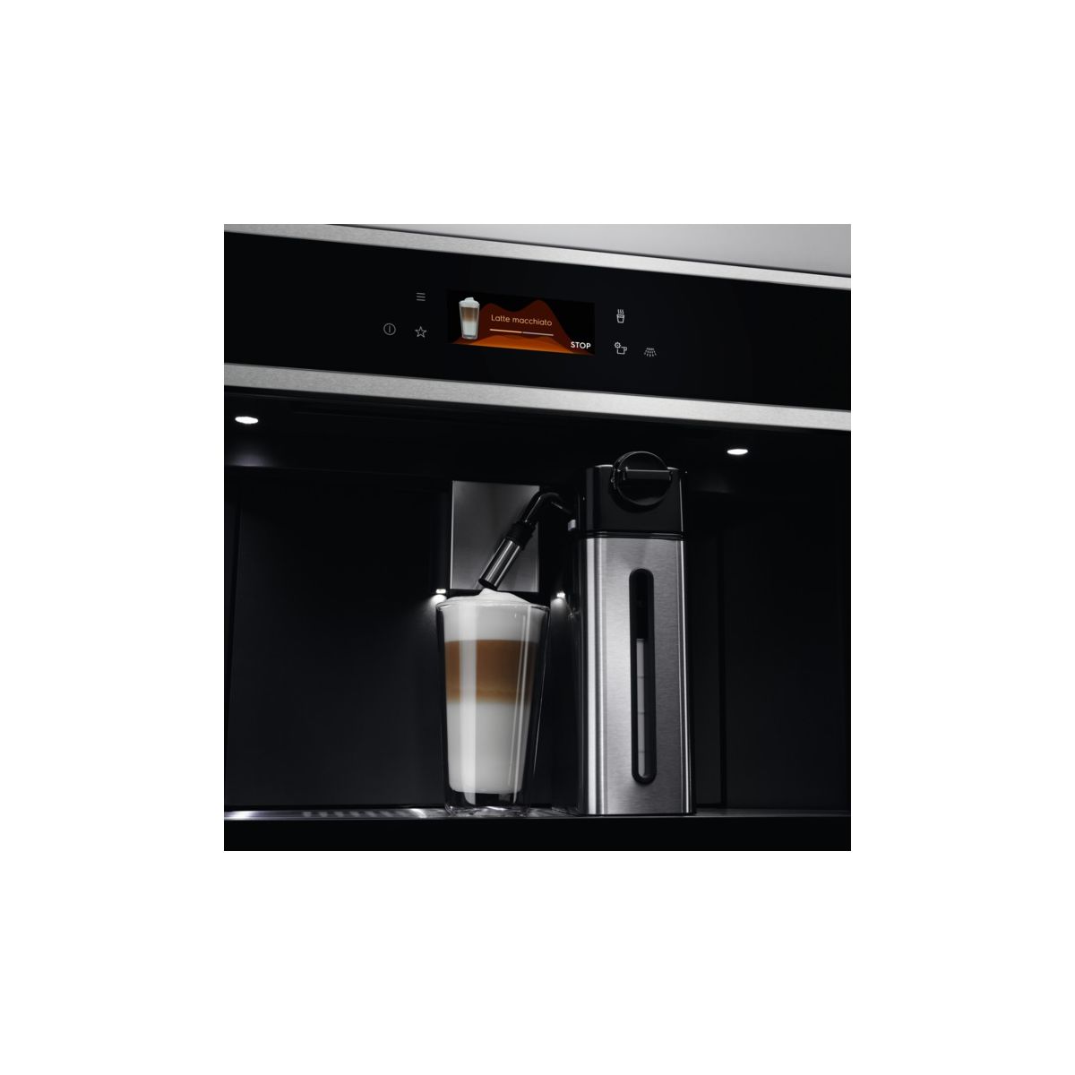 Expresso broyeur encastrable EBC85X couleur unique, ELECTROLUX