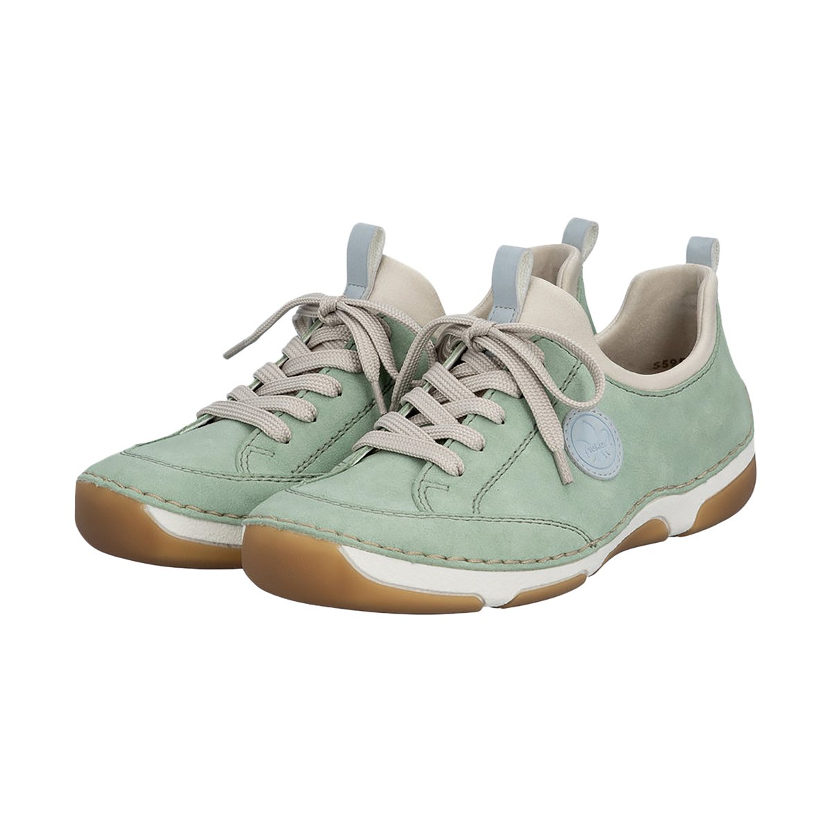 Basket Basse Cuir Morelia vert, RIEKER