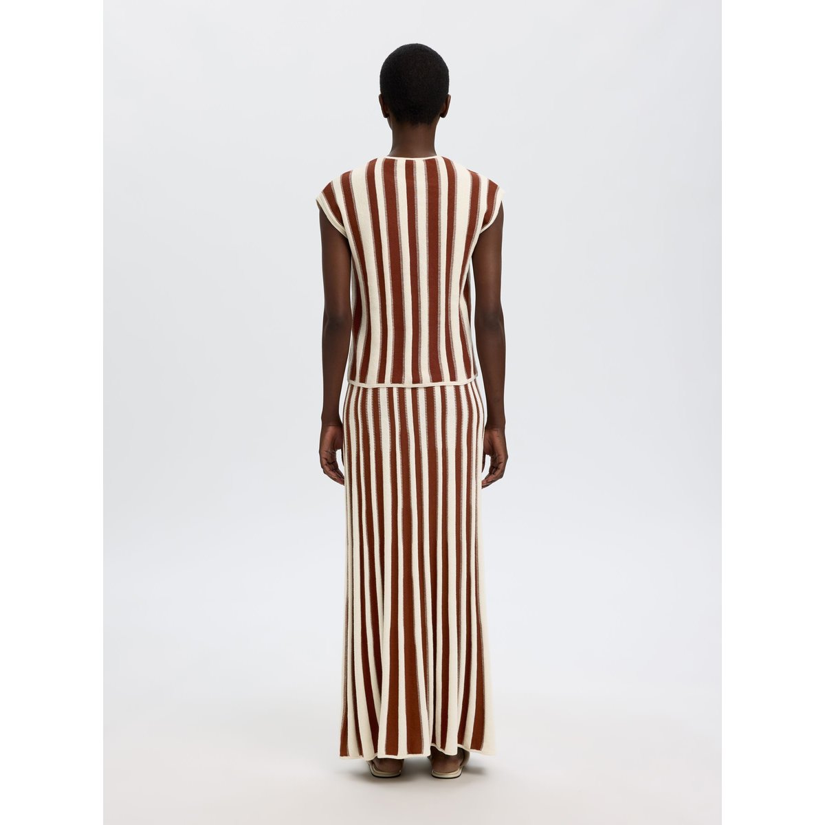 Top En Maille birch, SELECTED