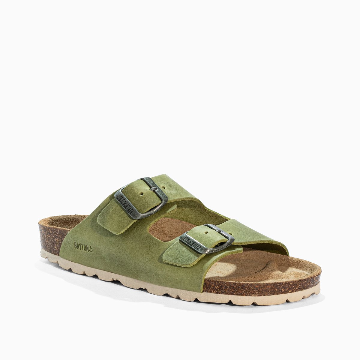 Sandales en cuir ATLAS green, BAYTON
