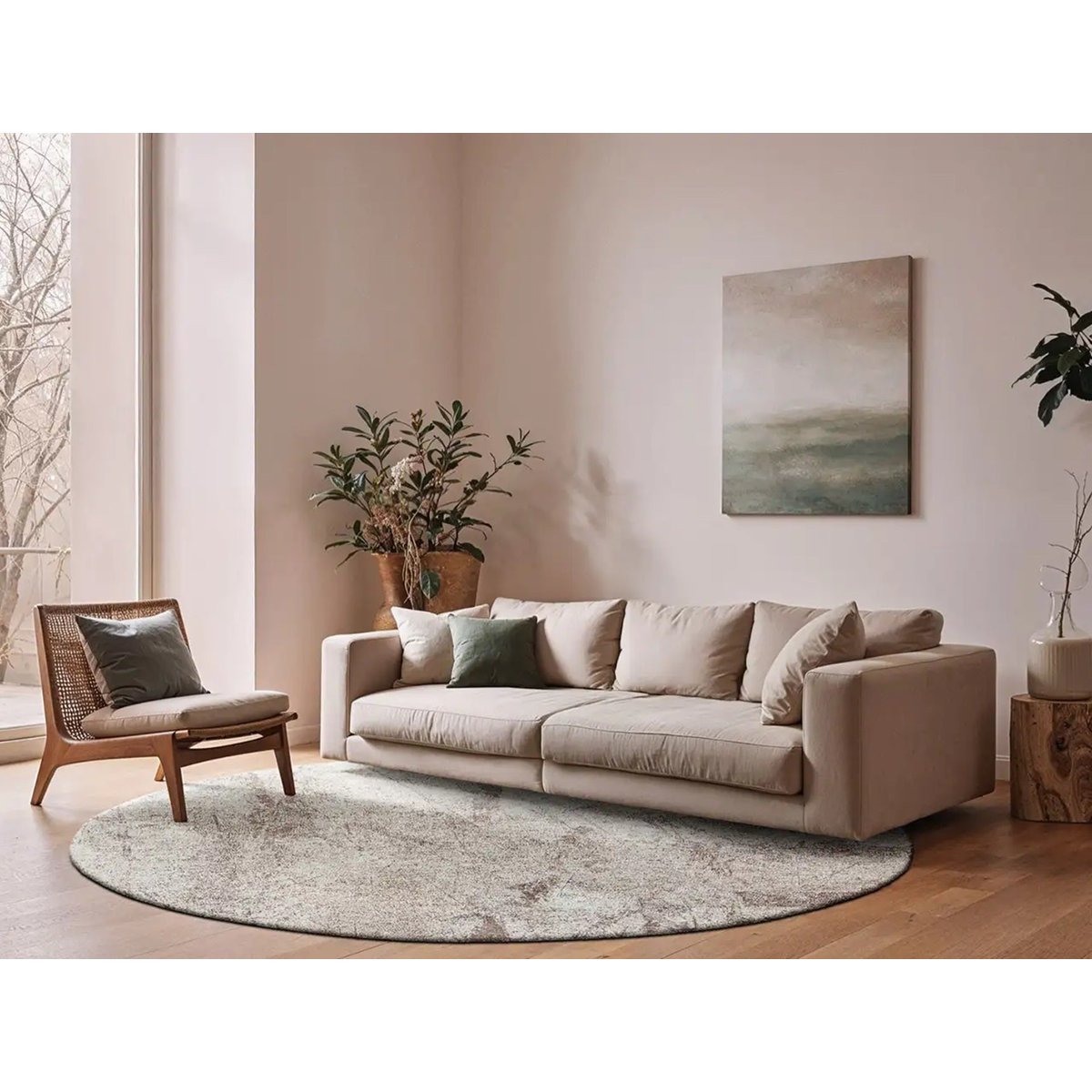Tapis tissé plat moderne SOLACE gris, NOVATREND