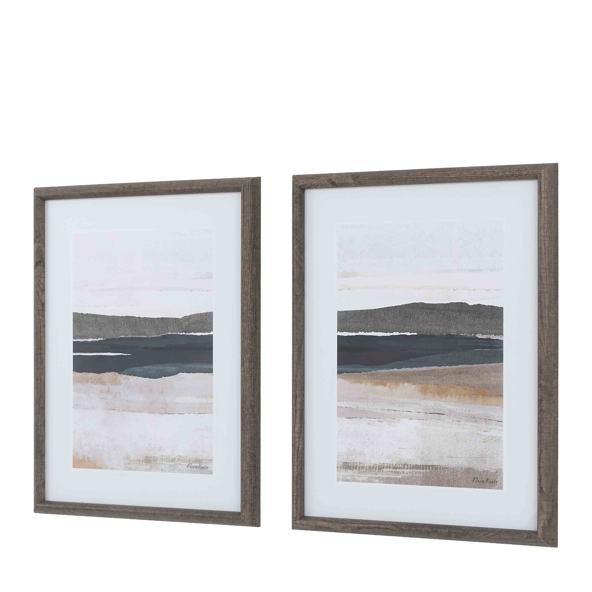 Set of 2 Drift Away Framed Art grey, ÉDITÉ