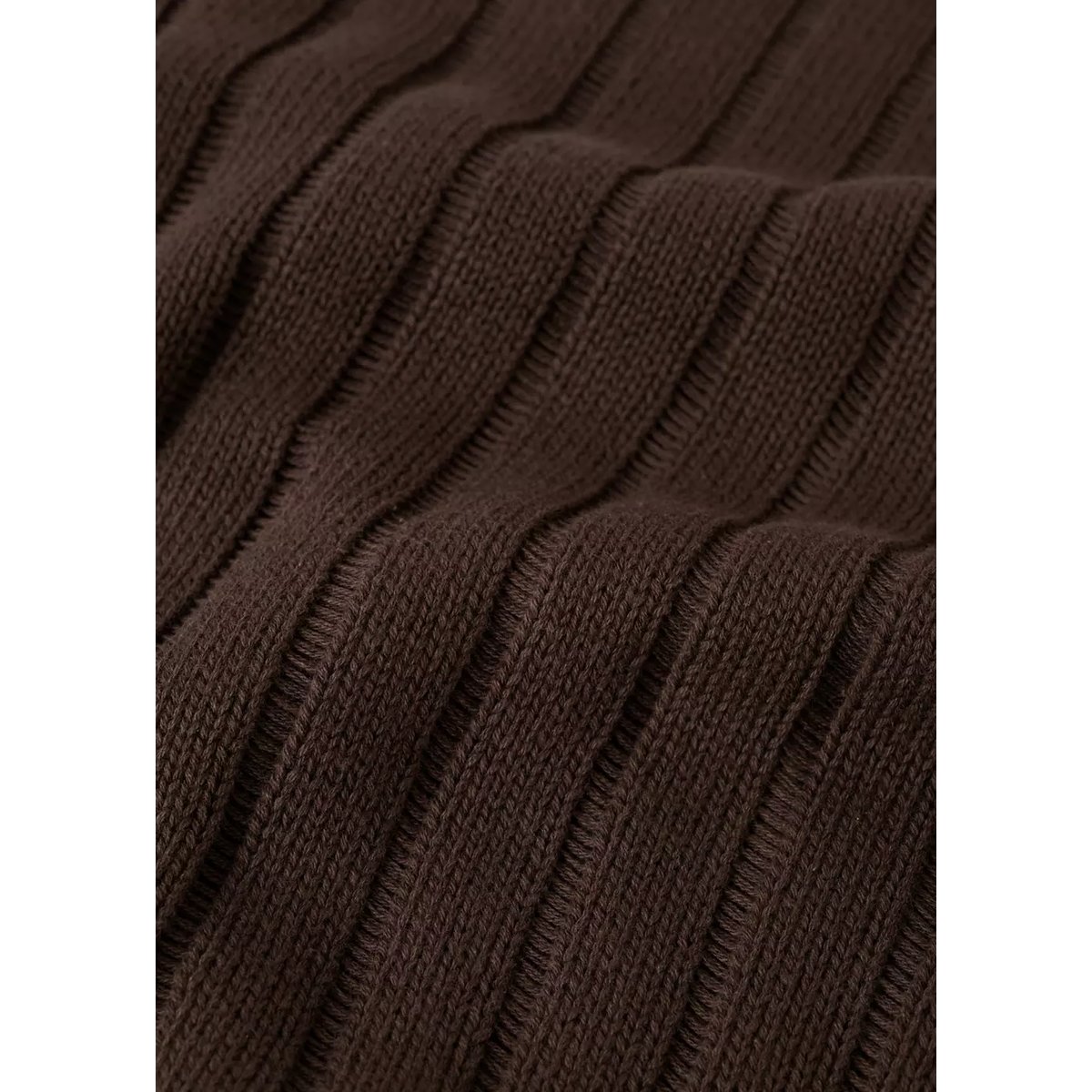 Pull-over maille côtelée marron, MANGO TEEN