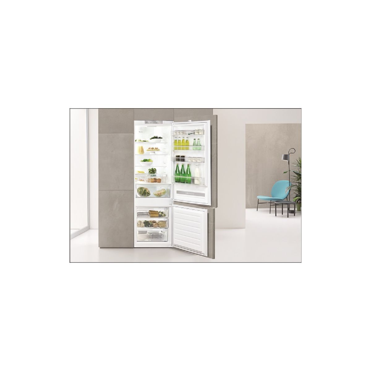 Réfrigérateur combiné encastrable SP408102FR intégrable, WHIRLPOOL