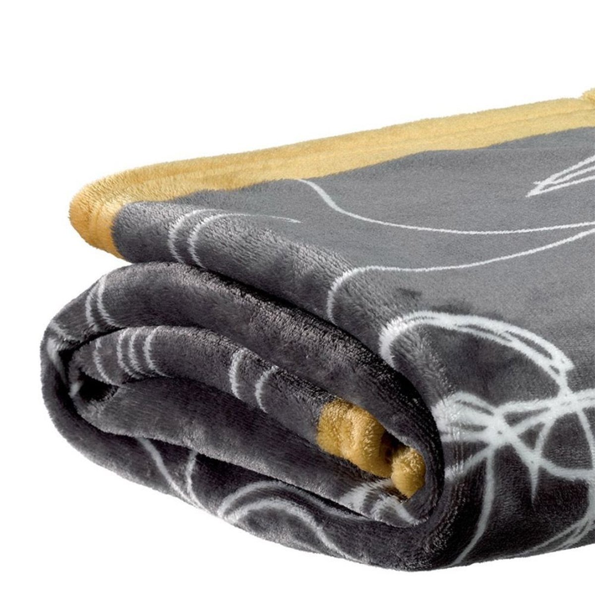 Plaid ultra-doux 130x160  Nymphea gris, DECORATIE