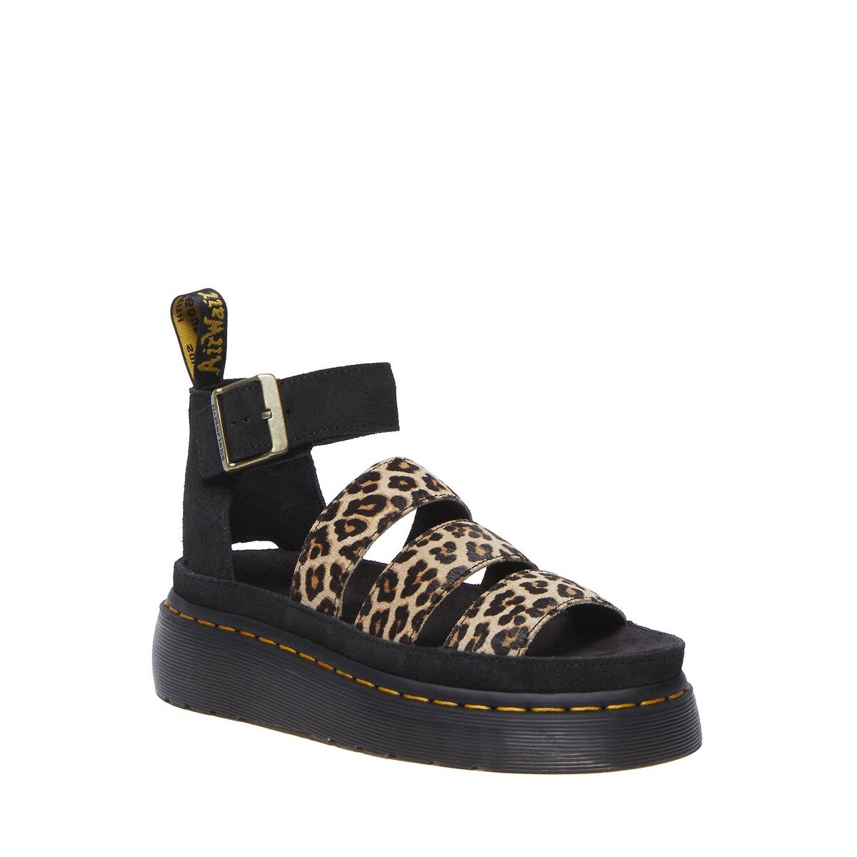 Clarissa II Quad Leather Platform Sandals leopard print/black, DR. MARTENS