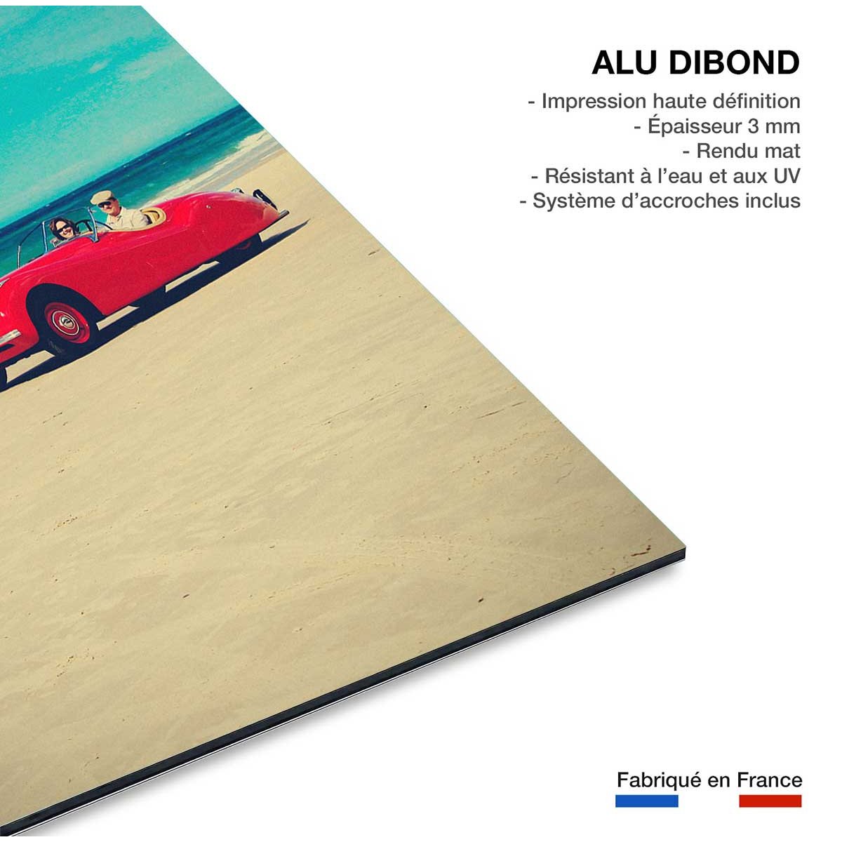 Tableau red car tableau alu dibond, HEXOA