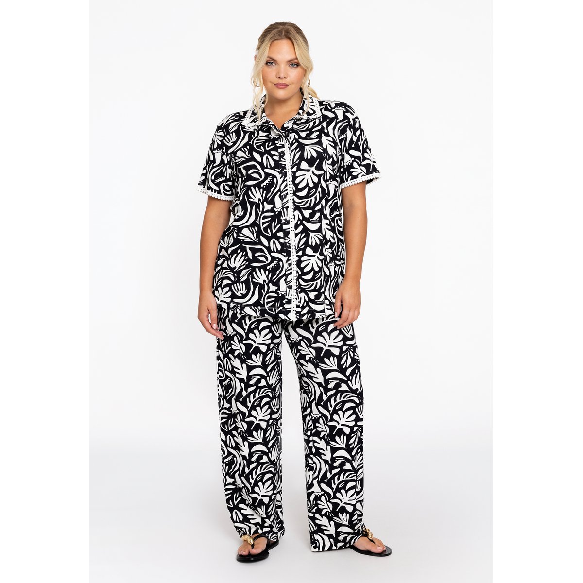 Chemise imprimé / imprimée noir, YOEK