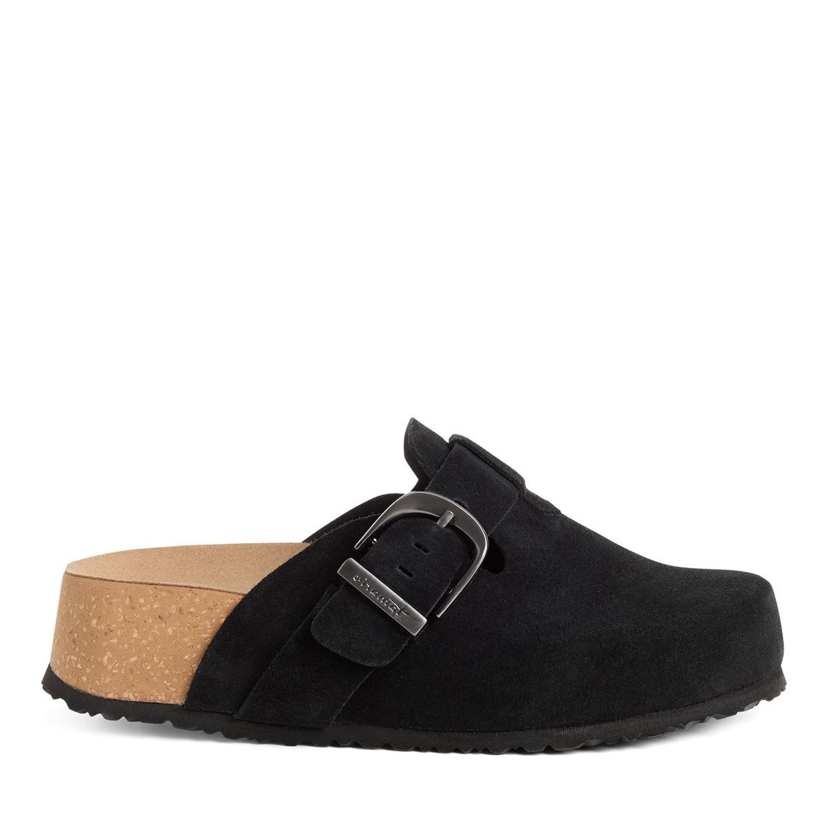 Mule en cuir noir, TAMARIS