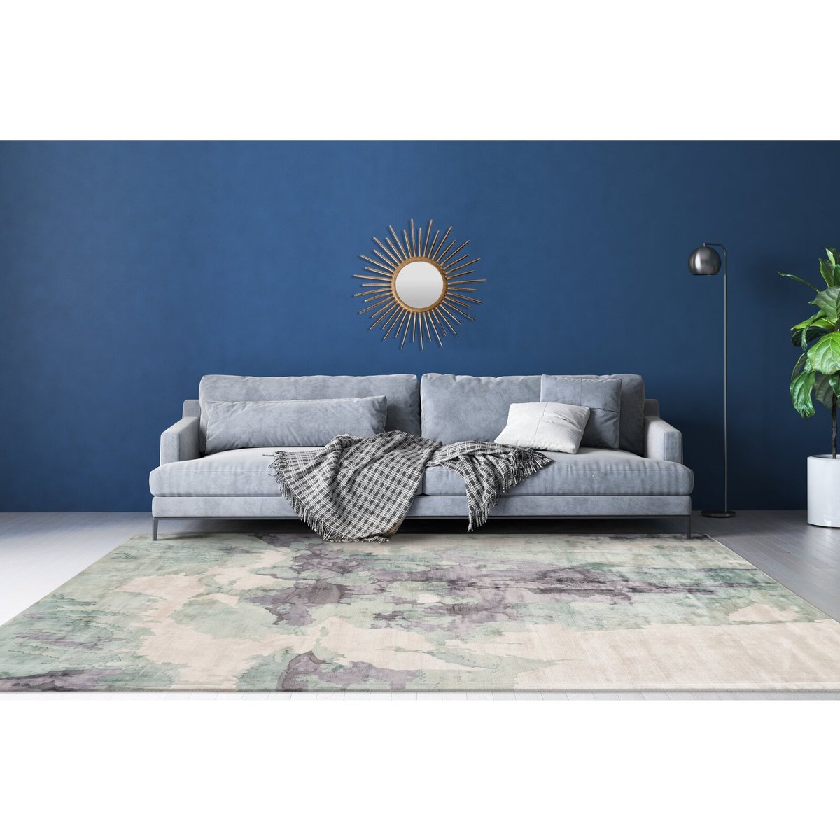 Tapis rectangulaire en viscose, SINAI multicolore, RECOLLECTION