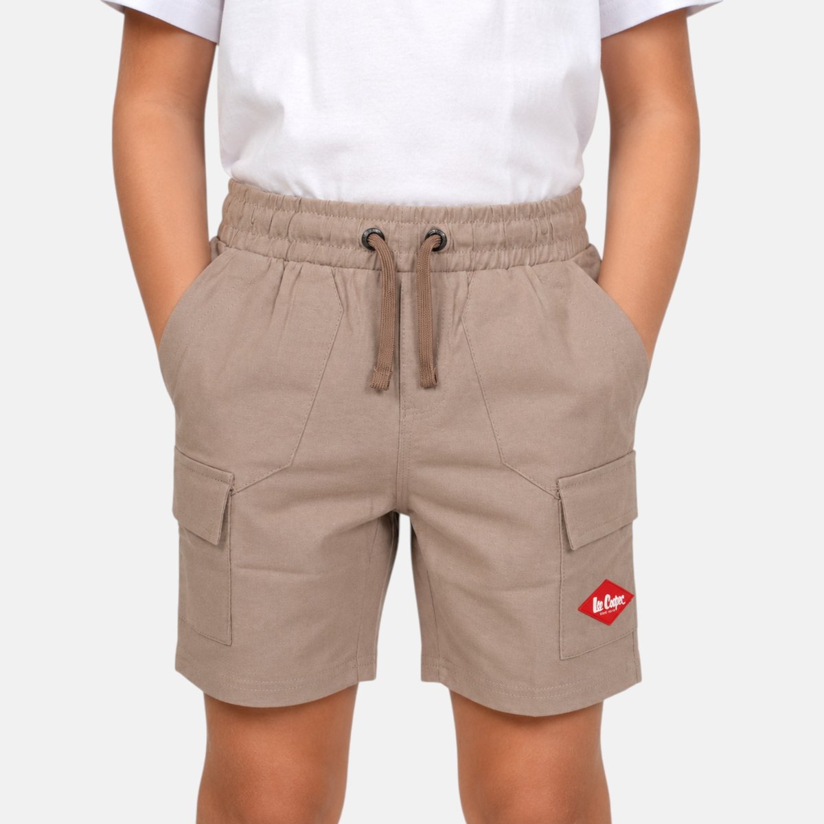 Bermuda cargo molletonné à cordon BARUDA beige, LEE COOPER