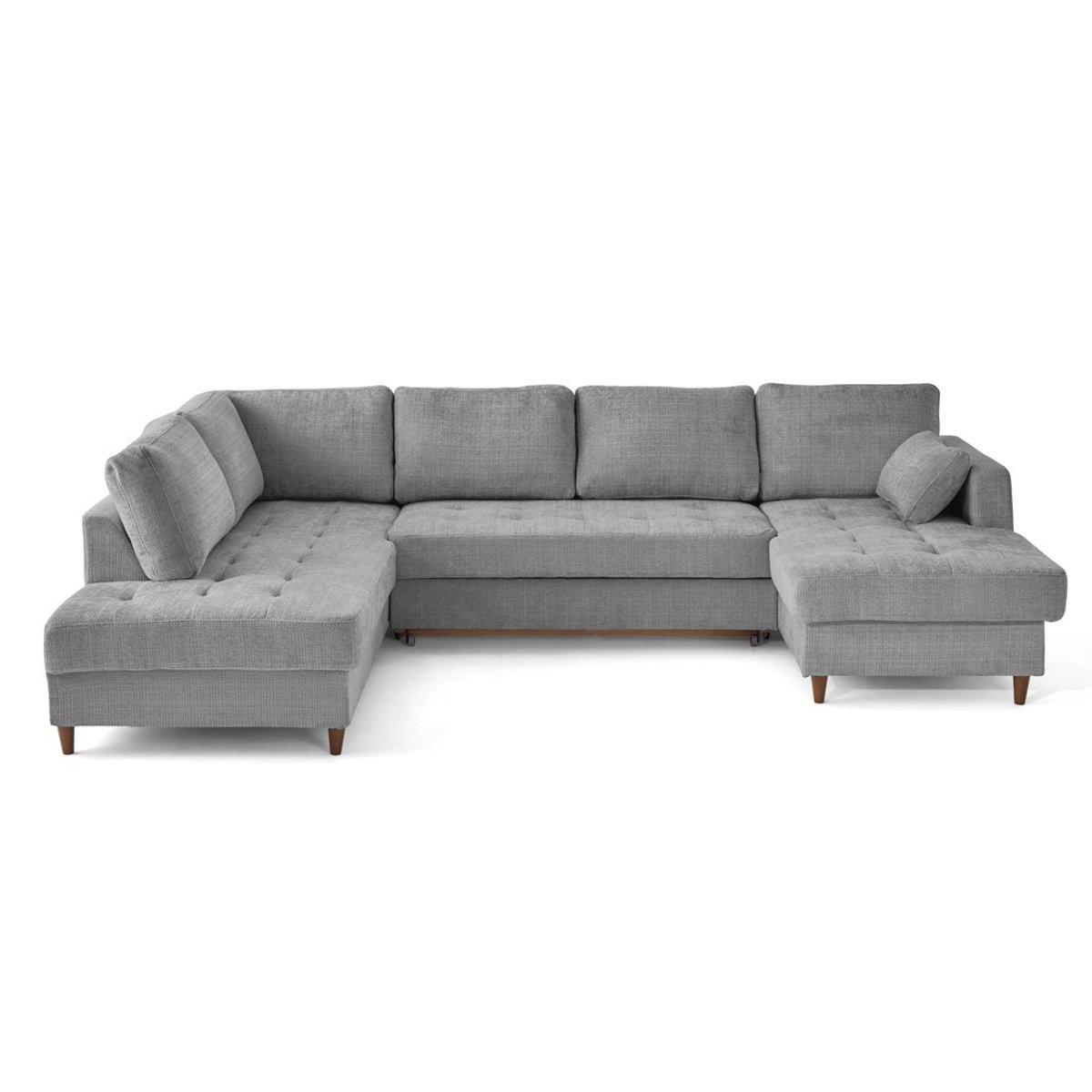 Canapé d'Angle Convertible 7 places - ANNA gris, BEST MOBILIER