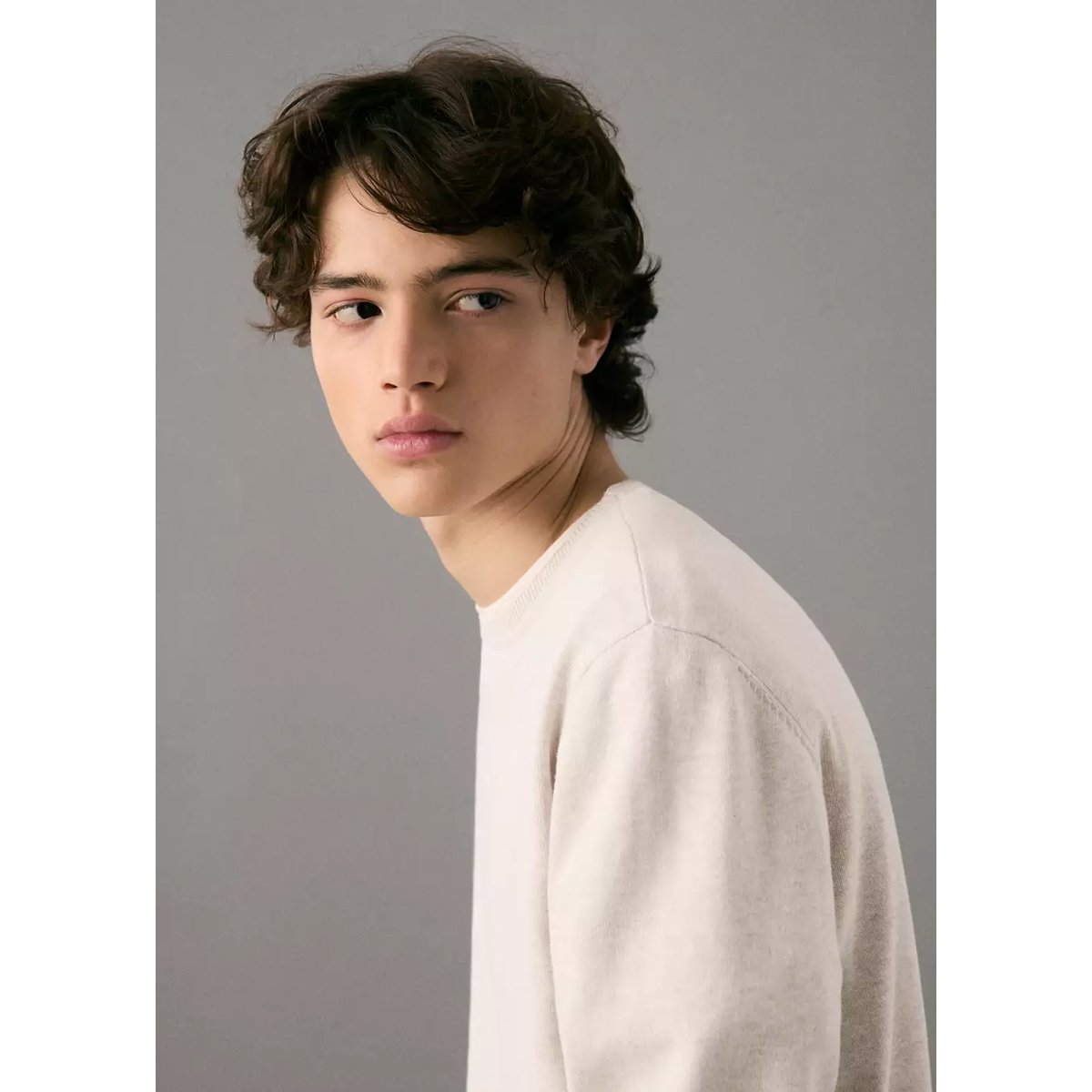 Pull-over maille coton sable, MANGO TEEN