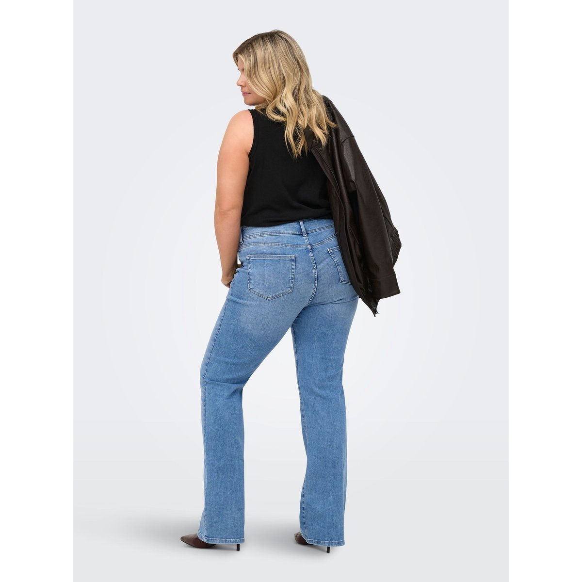 Jean Flared light blue denim, ONLY CARMAKOMA