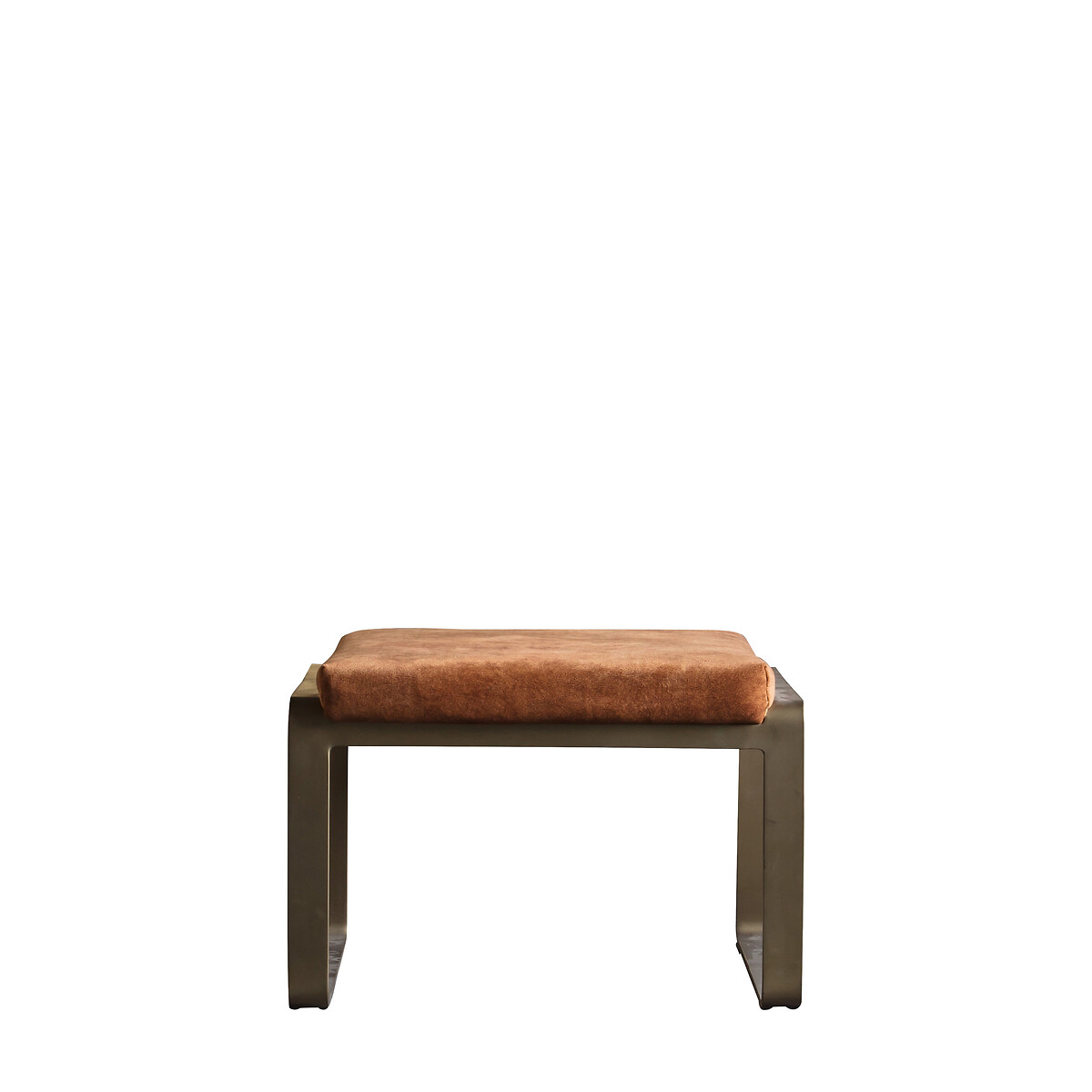 Ambala Faux Suede Footstool ochre, SO'HOME