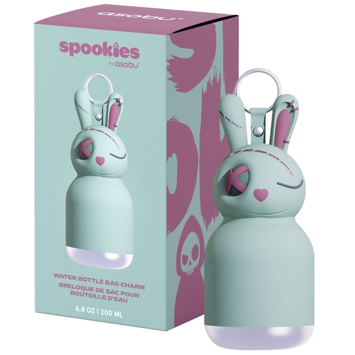 Mini gourde isotherme Spookie vert d'eau, rouge, vert, ASOBU