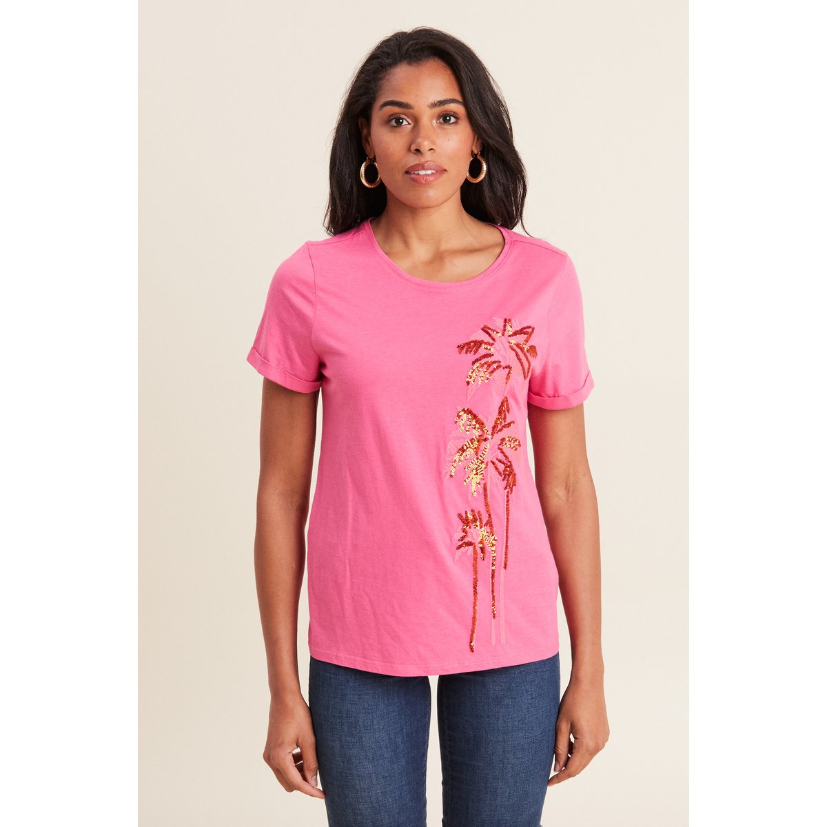 T-shirt manches courtes rose fushia, BREAL