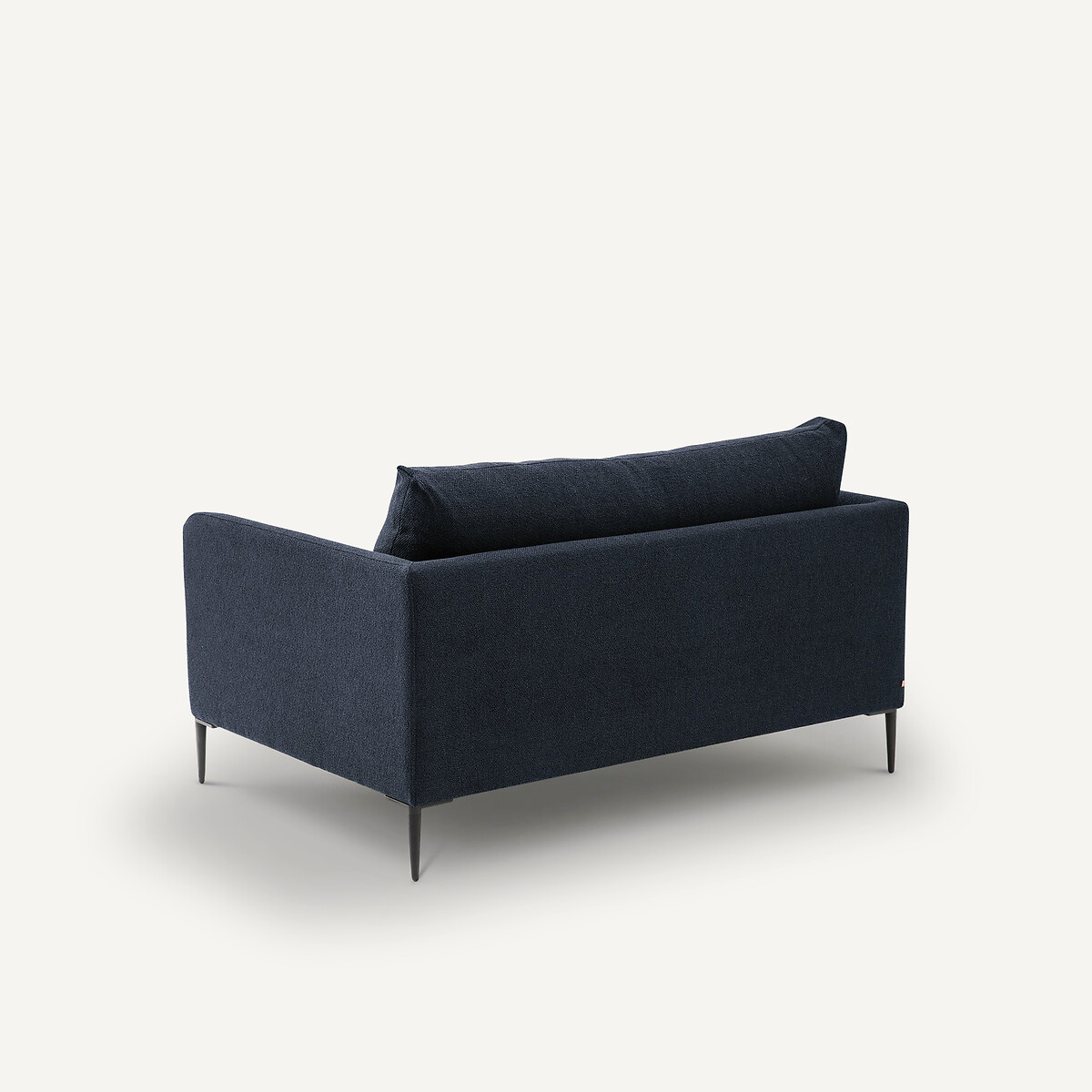 Divano 2 posti in tessuto chiné effetto bouclé Oscar, design Emmanuel Gallina blu notte, AM.PM X EMMANUEL GALLINA